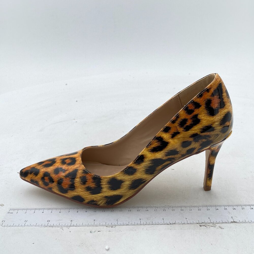 Ydn Leopard Print Pointed Closed Toe Mid Heel Pum… - image 2